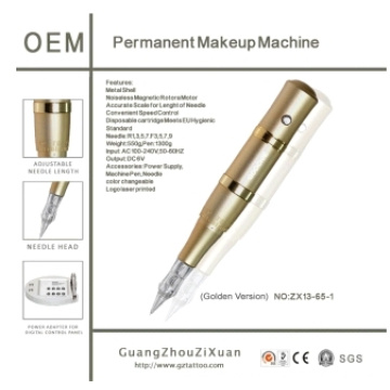 Goochie 2014 Neueste Golden Eyebrow Lip Eyeliner Tattoo Make-up Maschine